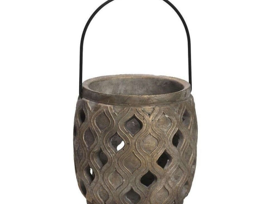 Φανάρι GOB129 Χρυσό 17,5x18x18cm Espiel Μέταλλο