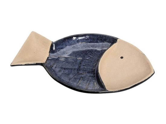 Διακοσμητικό Πιάτο Ψάρι SIM106K4 Γαλάζιο 2,8X26X17Cm Espiel Κεραμικό