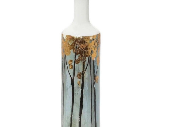Μπουκάλι Διακοσμητικό ''Golden Breeze'' 35,5cm Gold ARA126 Espiel Κεραμικό