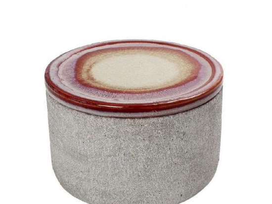 Βάση Ρεσώ Με Καπάκι 10,5cm KLA218 Grey-Red Espiel Τσιμέντο