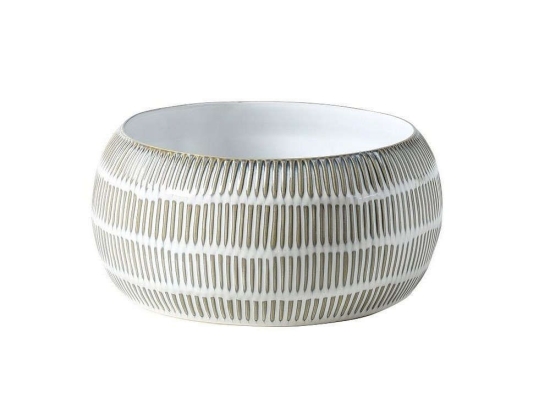 Μπολ Διακοσμητικό NFU227 25,7x25,7x12,3cm Olive Espiel Πορσελάνη