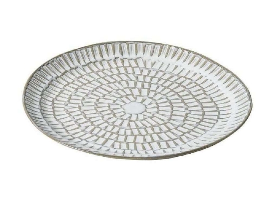 Πιατέλα Διακοσμητική NFU225 40x39,7x3,6cm Olive Espiel Πορσελάνη