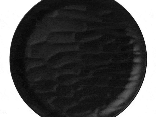 Πιάτο Στρόγγυλο Ρηχό Wavy Matte Mlb341K72-6 Φ17cm Black Espiel Μελαμίνη