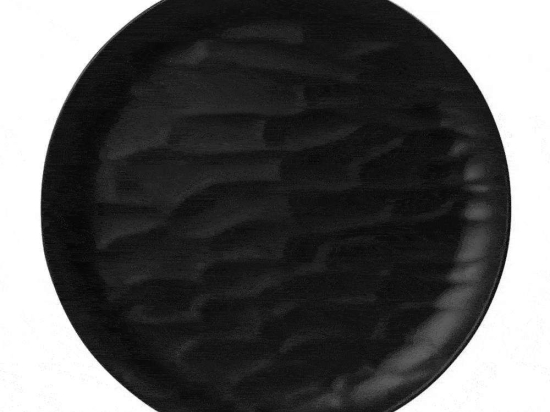 Πιάτο Στρόγγυλο Ρηχό Wavy Matte Mlb342K72-6 Φ19cm Black Espiel Μελαμίνη