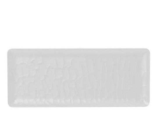 Πιατέλα Ορθογώνια Wavy Matte Mlw392K36-6 40X16cm White Espiel Μελαμίνη