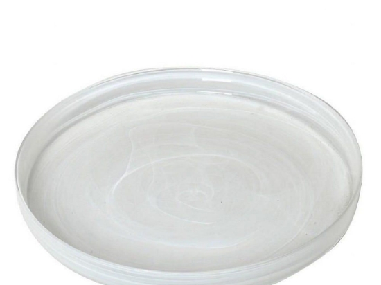 Πιάτο Atlas Στρογγυλό Ρηχό Alabaster Hor1621K6 Φ21cm White Espiel Γυαλί