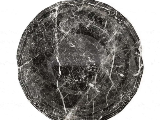 Πιατέλα Marble Στρογγυλή Rpm209K2 Φ33cm Black Espiel Κεραμικό