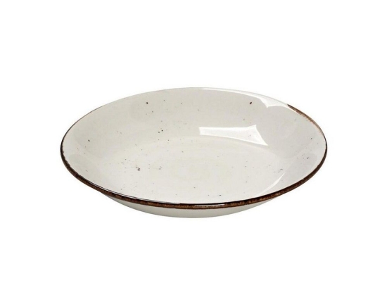 Πιάτο Πορσελάνινο Terra Βαθύ Σετ 6 τμχ Tlk104K6 Φ23,5cm Cream Espiel Πορσελάνη