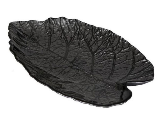 Πιάτο Mulberry Hor1085K6 17X10cm Black Espiel Γυαλί