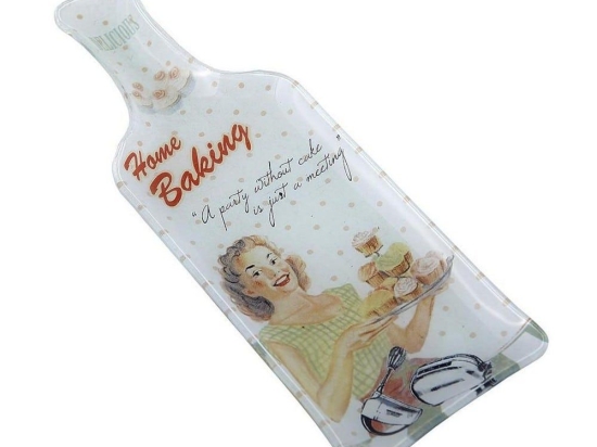 Πιατέλα Μπουκάλι Home Baking (Σετ 6τμχ) Int8517 26,5X9,5cm White-Multi Espiel Γυαλί