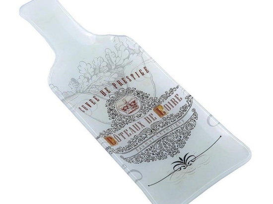Πιατέλα Μπουκάλι Cuvee De Prestige (Σετ 6τμχ) Int8525 Ρηχή 26,5X9,5cm White-Multi Espiel Γυαλί