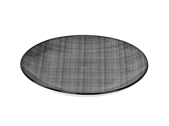 Πιάτο Linea Gray Φρούτου Σετ 6 τμχ Ata104K6 Φ23Cm. Κεραμικό Black Espiel Κεραμικό