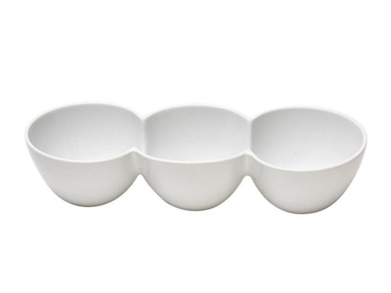 Ορντεβιέρα 3 Θέσεων Wem802 29,5X11Cm. Πορσελάνινη White Espiel Πορσελάνη