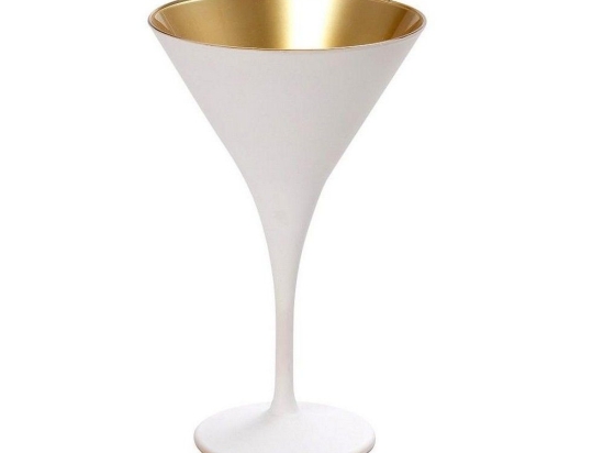 Ποτήρι Martini Κωνικό Maya Mat 10 Rab312K6 5Χ17 5cm White-Gold Espiel Γυαλί