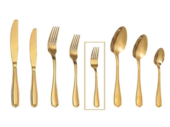 Πιρουνάκι Γλυκού Empire 15.6cm 18/0 Gyg208K12 Gold Espiel Ανοξείδωτο Ατσάλι