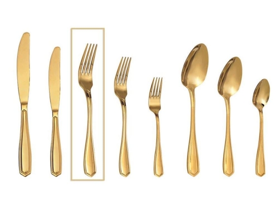 Πιρούνι Φαγητού Empire 20.7cm 18/0 Gyg204K12 Gold Espiel Ανοξείδωτο Ατσάλι