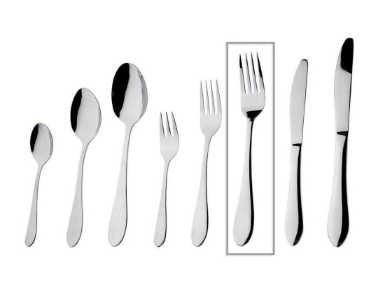 Πιρούνι Φαγητού Prime 20.5cm Cus104K12 Silver Espiel Ανοξείδωτο Ατσάλι
