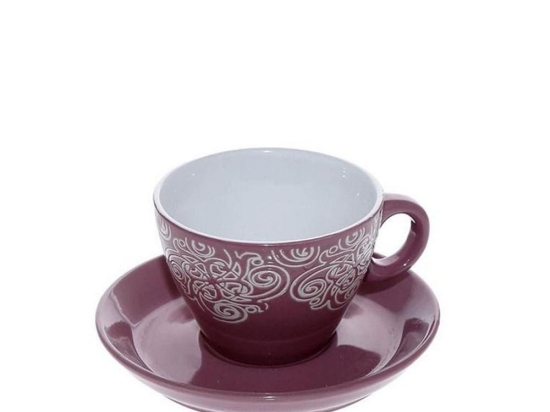 Φλυτζάνι Εσπρέσσο Με Πιατάκι Vienna Hun126K6 Bordo Espiel Κεραμικό