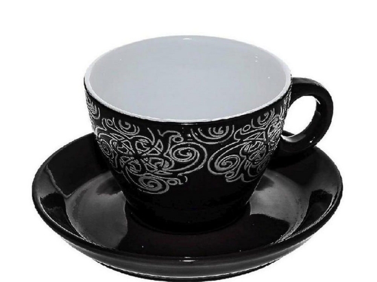 Φλυτζάνι Καπουτσίνο Vienna Jumbo Hun120K6 Black Espiel Κεραμικό