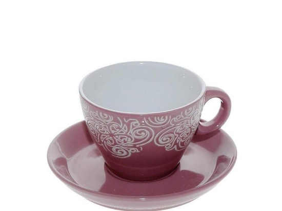 Φλυτζάνι Καπουτσίνο Vienna Hun121K6 Pink Espiel Κεραμικό