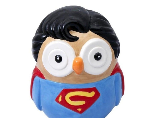 Δοχείο Κεραμικό Με Καπάκι Μικρό Superman 16.5cm Ong103 Multi Espiel Δολομίτης