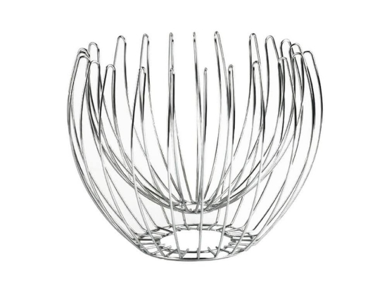 Φρουτιέρα Με Διπλό Τοίχωμα Mtt110 28.5X28.5X25cm  Silver Espiel Μέταλλο