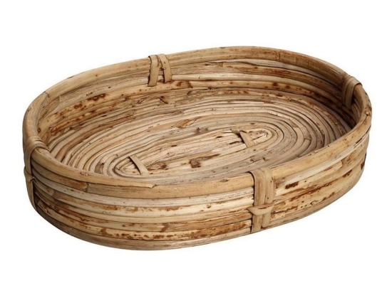 Ψωμιέρα Οβάλ M Kag143 26X17X6cm Natural Espiel Ξύλο