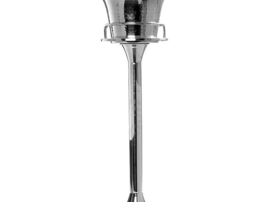 Σαμπανιέρα Με Stand 74cm Get220 33Χ33cm Silver Espiel Ανοξείδωτο Ατσάλι