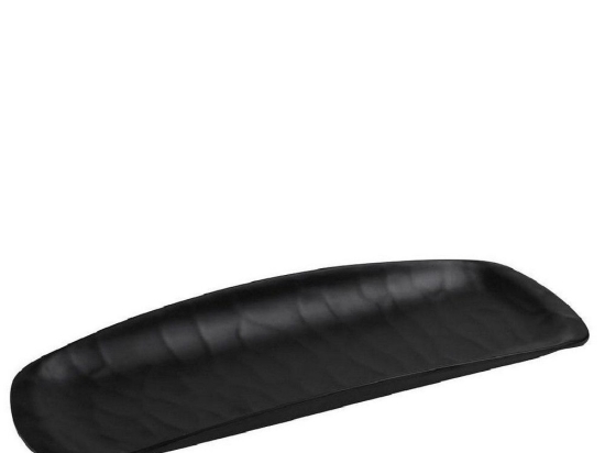 Πιατέλα Γόνδολα Ορθογώνια Wavy Mlb385K36-6 40,5Χ16,5cm Black Mat Espiel Μελαμίνη