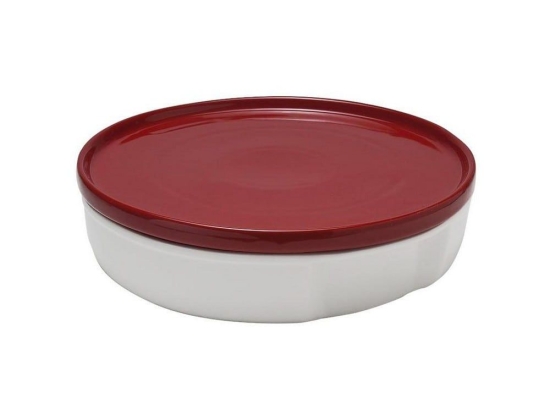 Πυρίμαχο Σκεύος Με Καπάκι BEN7001 30cm White-Red Espiel Πορσελάνη