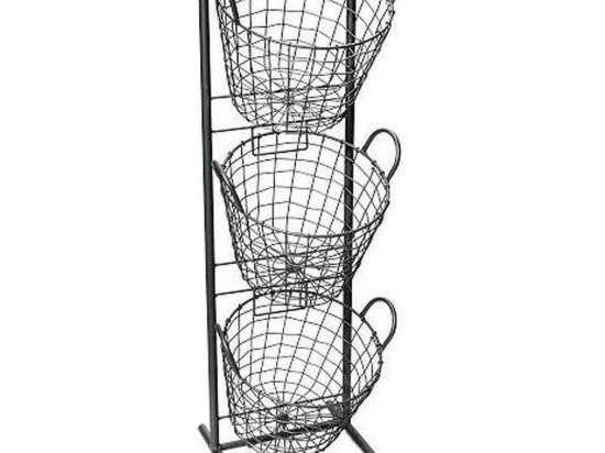 Μανάβης Μεταλλικός 3 Θέσεων AST401 90cm Grey Espiel Μέταλλο