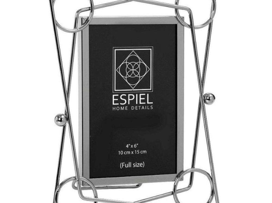 Κορνίζα Επιτραπέζια Μεταλλική FAM402 13x18cm Silver Espiel Μέταλλο
