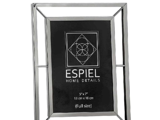 Κορνίζα Επιτραπέζια Μεταλλική FAM404 10x15cm Silver Espiel Μέταλλο