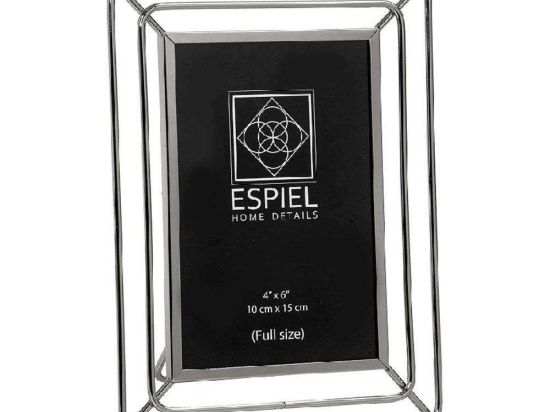 Κορνίζα Επιτραπέζια Μεταλλική FAM408 13x18cm Silver Espiel Μέταλλο