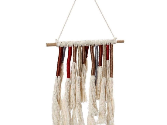 Διακοσμητικό Επιτοίχιο Μακραμέ RAZ125 25x30cm Multi Espiel Βαμβάκι