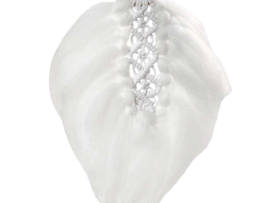 Διακοσμητικό Επιτοίχιο Μακραμέ RAZ132 23x33cm White Espiel Πολυέστερ