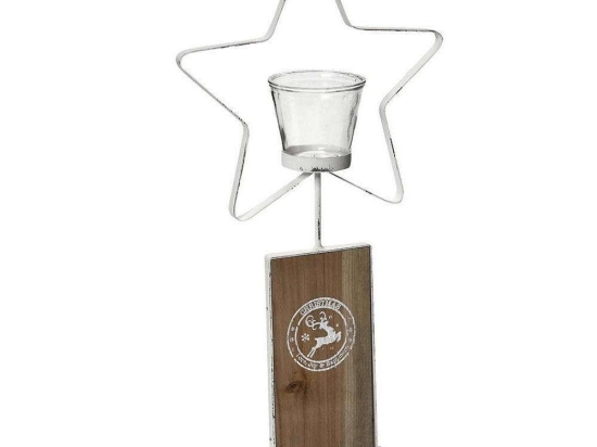 Κηροπήγιο Για Ρεσώ Αστέρι AST521 50cm Brown-White Espiel