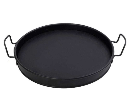 Δίσκος Στρογγυλός Με Λαβές TEM101 32x27x4cm Black Espiel Μέταλλο