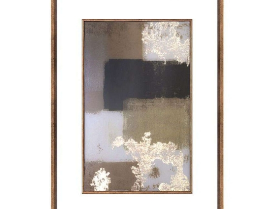 Κάδρο MAF162 50x2x70cm Gold Espiel Κάθετοι Γυαλί