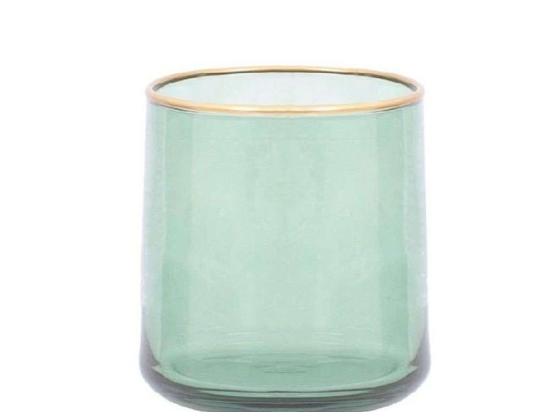 Κηροπήγιο Για Ρεσώ RAB450K6 7x7x8cm Green Espiel Γυαλί