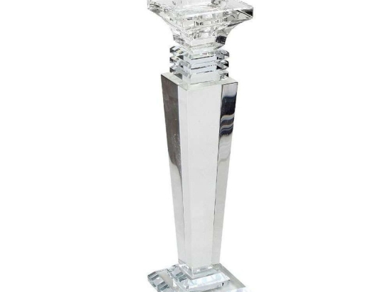 Κηροπήγιο Κρυστάλλινο XAS117 6,5x6,5x19cm Clear Espiel Κρύσταλλο