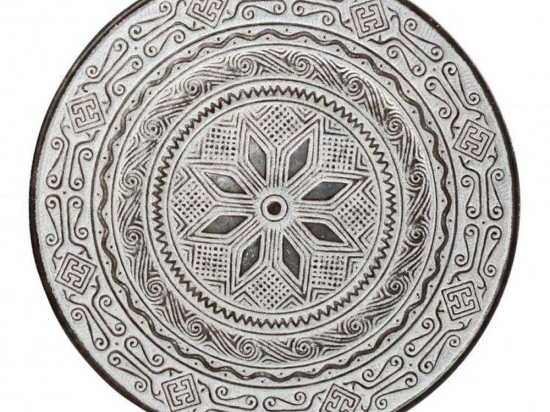 Πίνακας Μεταλλικός ICY230 81x81x4cm Grey Espiel Στρόγγυλοι Μέταλλο