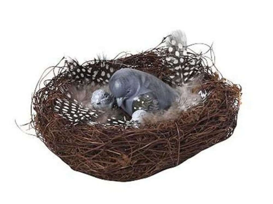 Φωλιά Διακοσμητική Με Πουλάκι MT904K4 9cm Blue Espiel Πολυρεσίνη