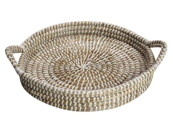 Δίσκος Διακοσμητικός Ψάθινος KAG140 40x40x6cm Beige Espiel Jute