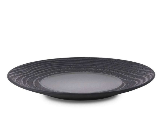 Πιάτο Γλυκού Arborescence RV648474K6 21,5x21,5x2,5cm Black Revol Πορσελάνη