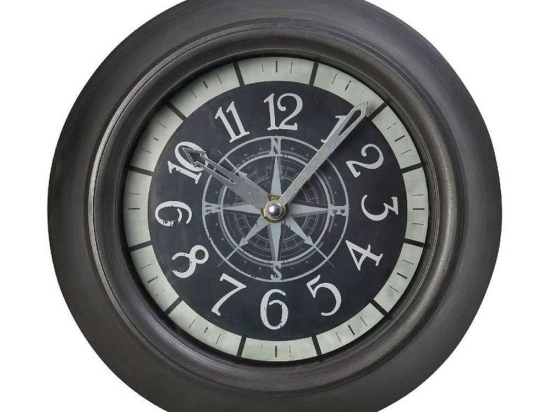 Ρολόι Τοίχου ROL602 23,2x23,2x5,4cm Grey Espiel Πολυρεσίνη