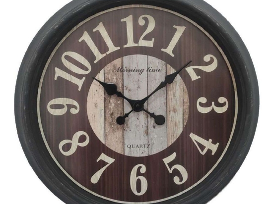 Ρολόι Τοίχου ROL622 55,4x55,4x5,2cm Grey Espiel Πολυρεσίνη