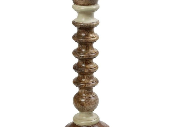 Κηροπήγιο PIG204 38cm Cream-Brown Espiel Ξύλο
