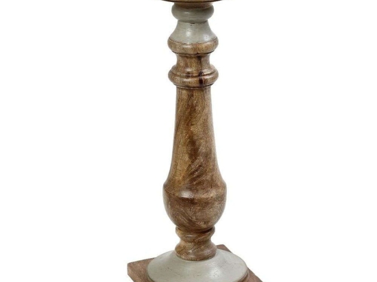 Κηροπήγιο PIG219 38cm Brown-Grey Espiel Ξύλο