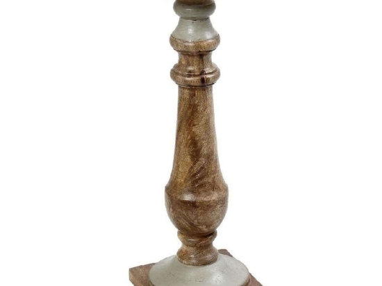 Κηροπήγιο PIG220 30cm Brown-Grey Espiel Ξύλο